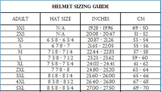 Helmet Sizing Guide Common Motor Collective